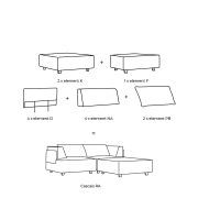 FEYDOM modulare Sofagarnituren modulare moderne Sofagarnitur -CasCais RA