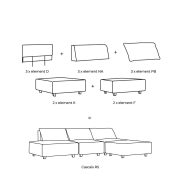 FEYDOM modulare Sofagarnituren modulare moderne Sofagarnitur - CasCais RS